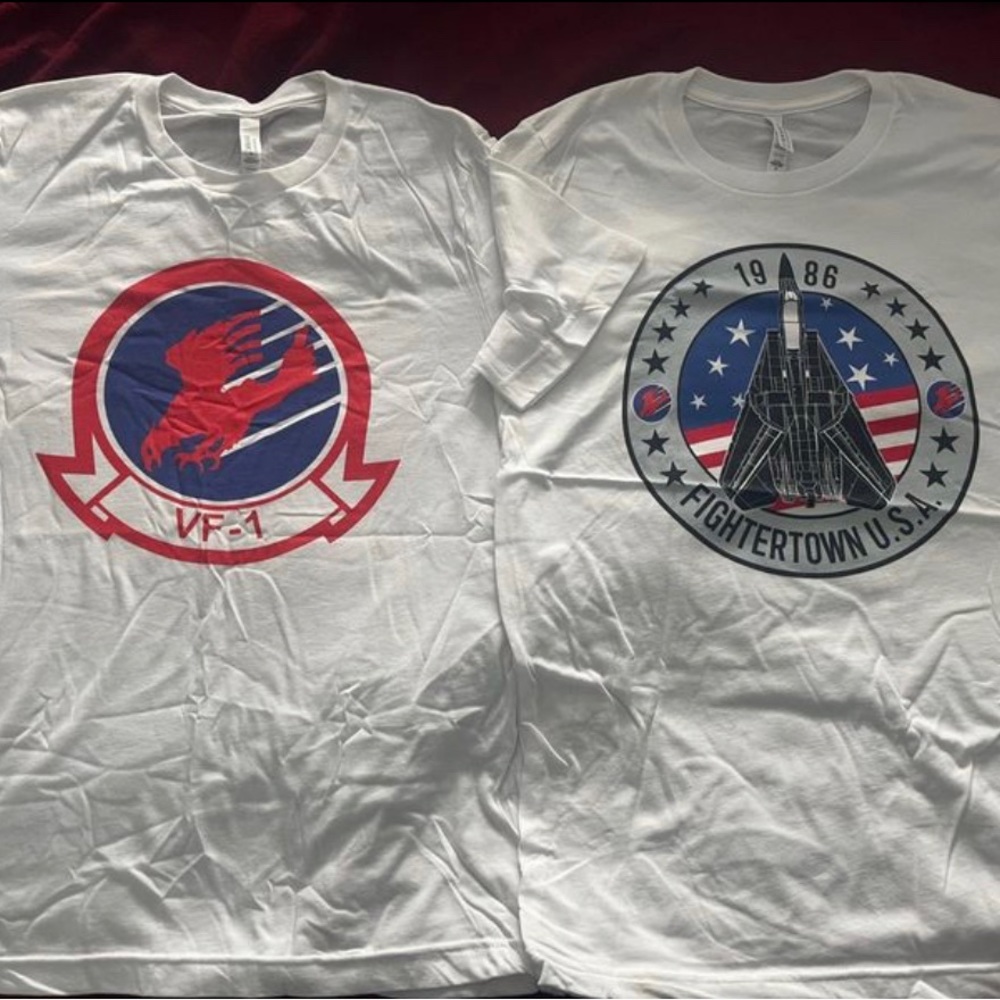 White Top Gun T-Shirts. Never been worn.